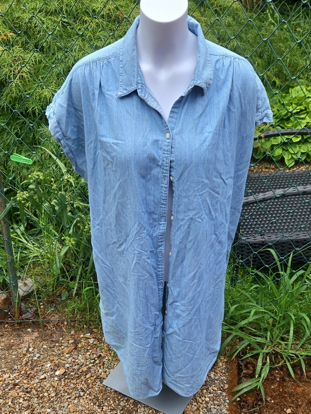 Old Navy Light Blue Denim Shirt